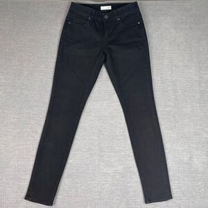 LOFT Ann Taylor Black Curvy Skinny Denim Stretch Jeans Women’s Size 25
